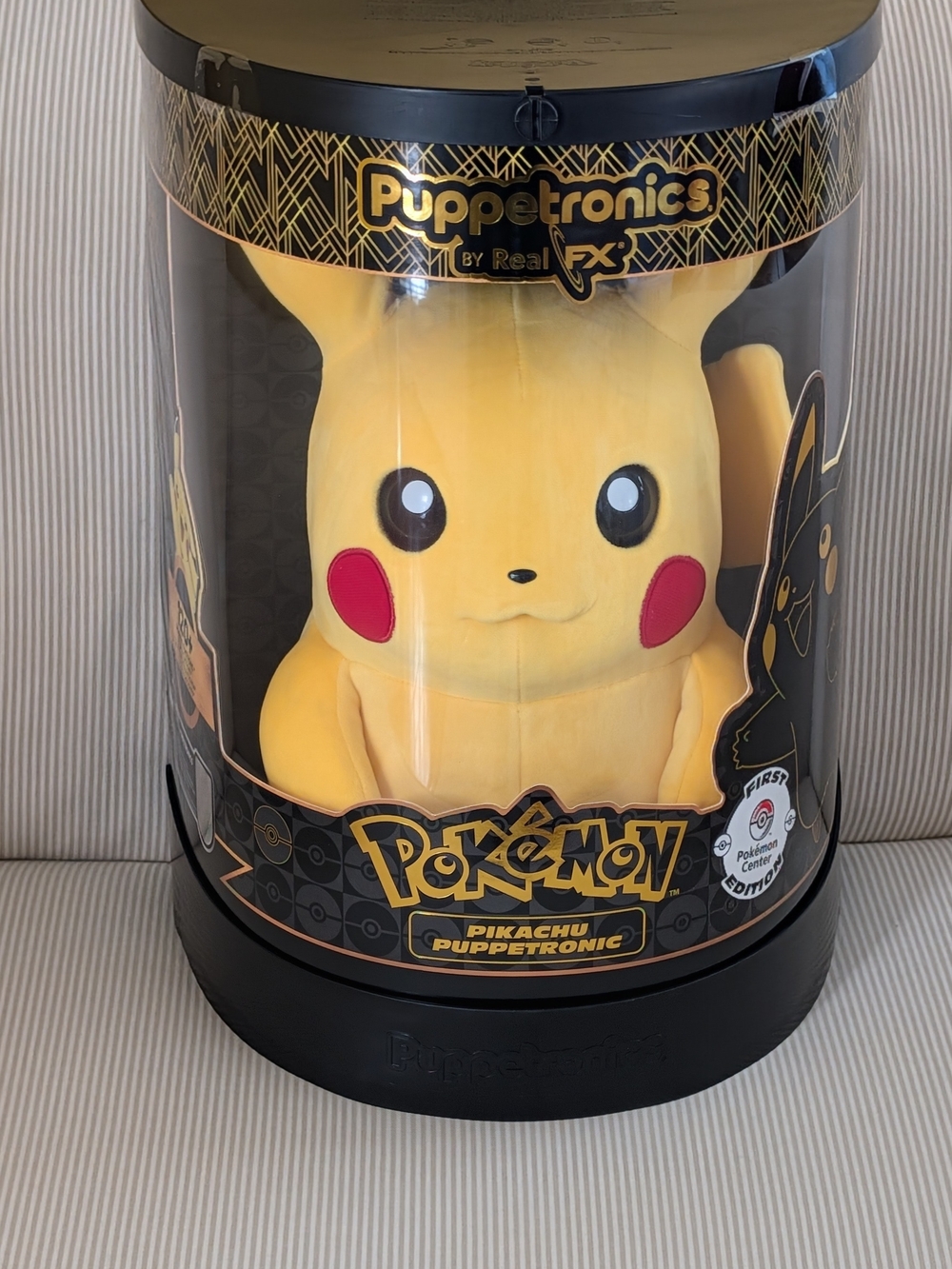UK Pokémon Center First Edition RealFX Pikachu Puppetronic; COA, Sealed In Hand
